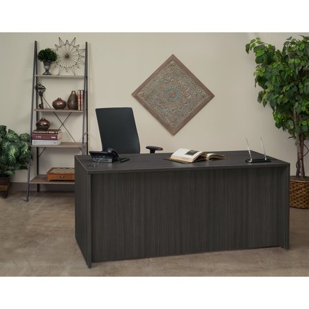 Regency Regency Legacy 66 x 30 in. Office Desk with Double Full Pedestal- Ash Grey LDPF6630AG